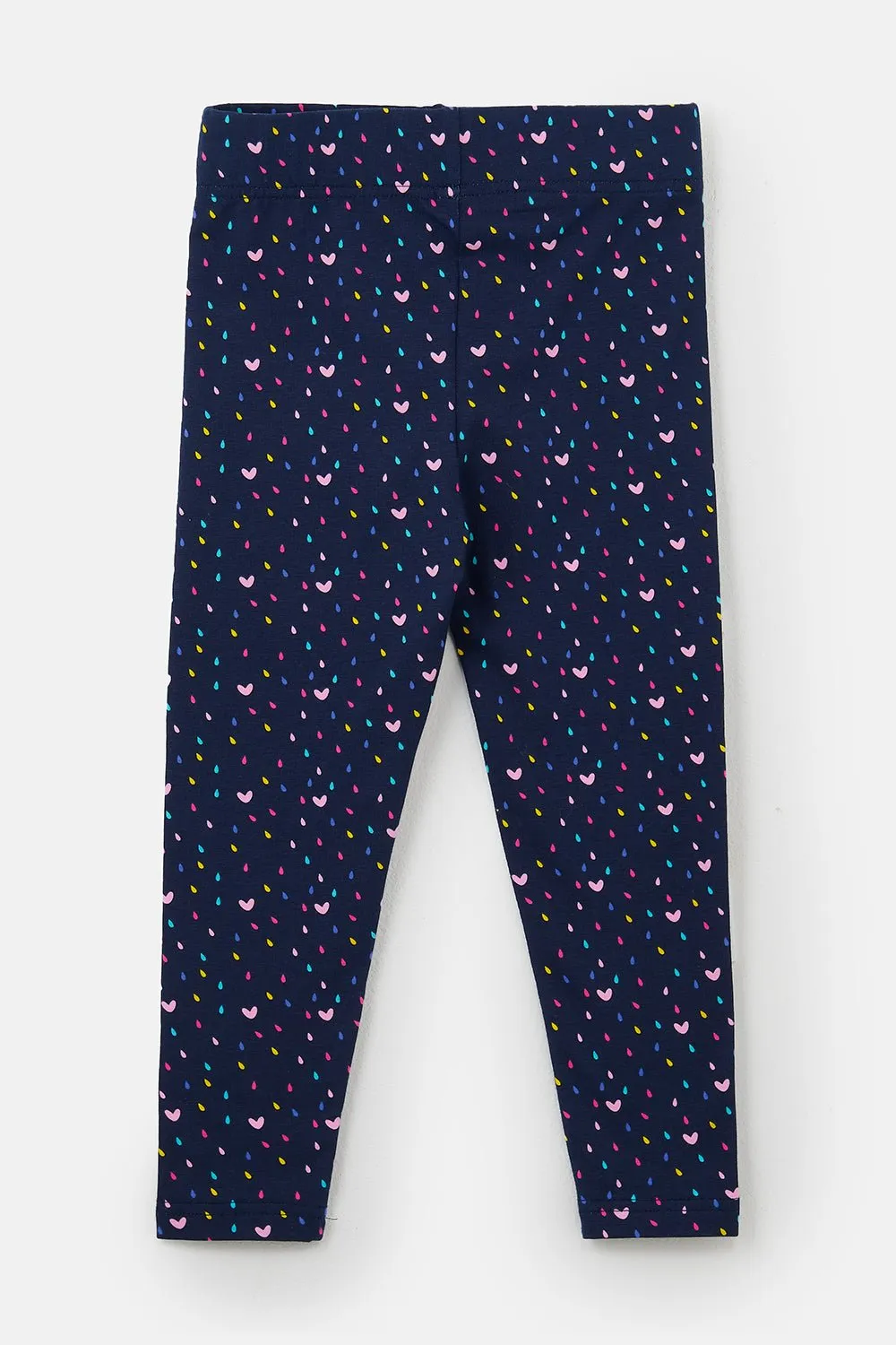 Mollie Leggings - Navy Heart Print