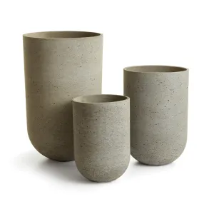 NAPA Home & Garden, CONCRETELITE JESSE TALL POTS, SET OF 3,CL207
