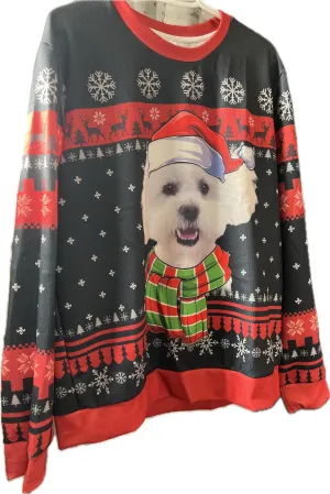 New Dog Snow Christmas 3D Ugly Sweater Sz M