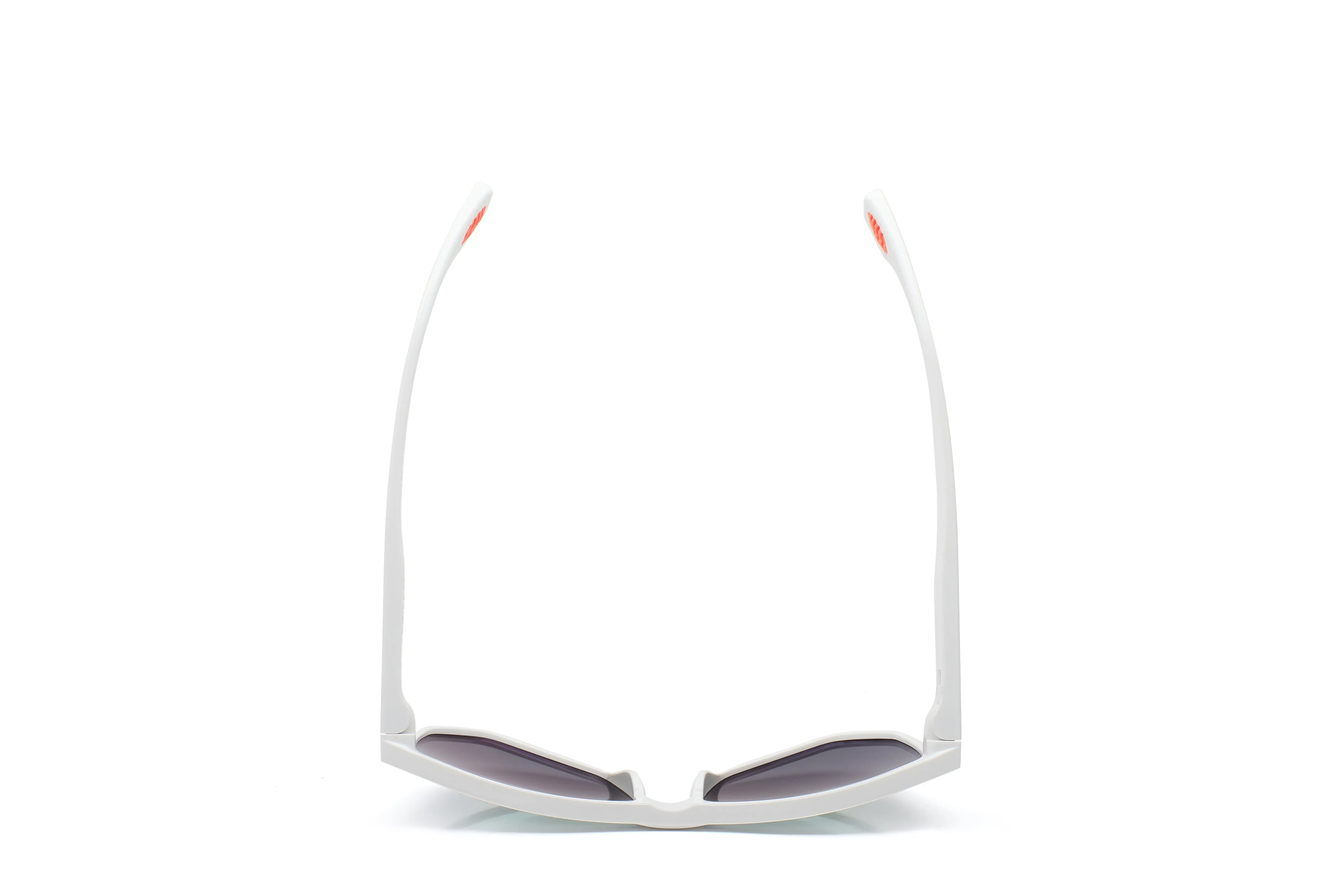 NYLAARN Bio-White “90s Ski Bum” Blend Sunglasses - Solid Gray   Purple Mirror Lens