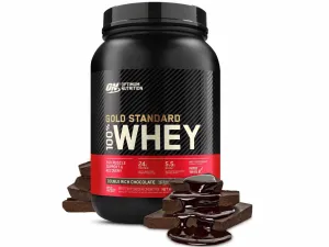 Optimum Nutrition 100% Whey Protein Gold Standard (2 Lb) Double Rich Chocolate Exp Nov 2025