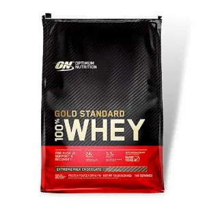 Optimum Nutrition ON 100% Whey Protein Gold Standard (10 Lbs) Double Rich Chocolate Exp Jul 2026