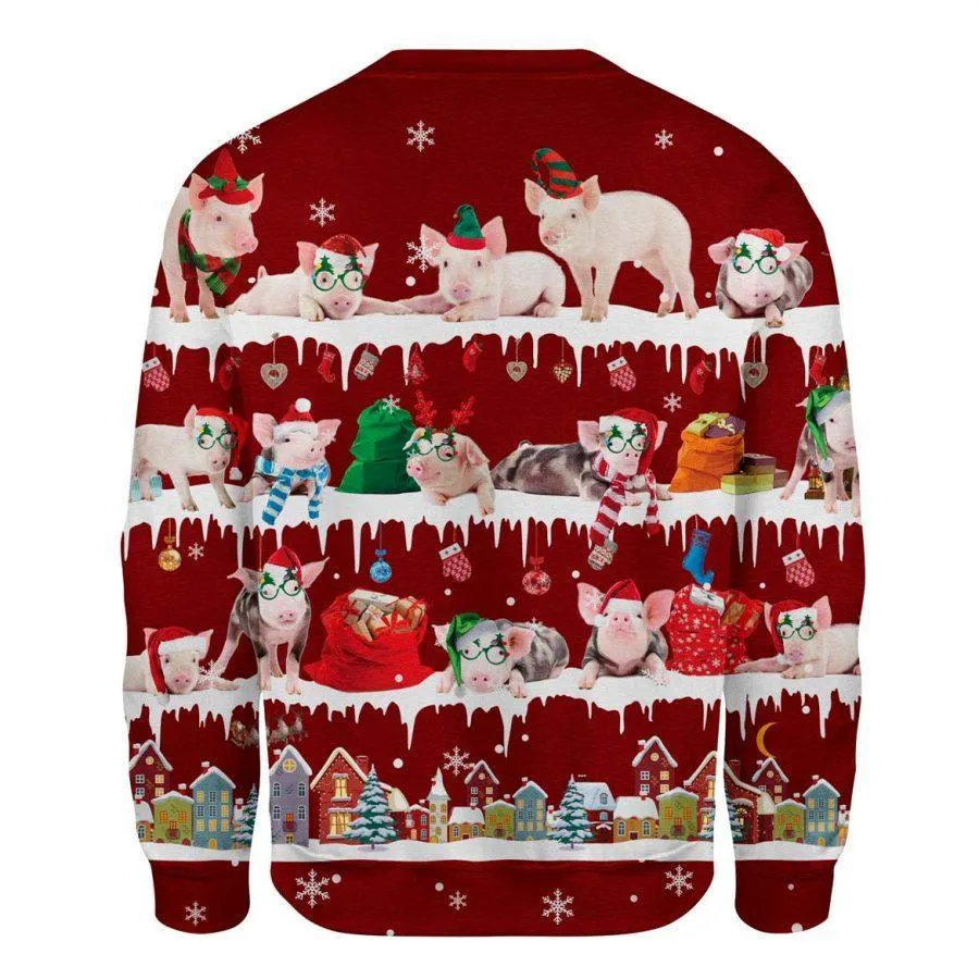 Pig - Snow Christmas - Premium Sweatshirt