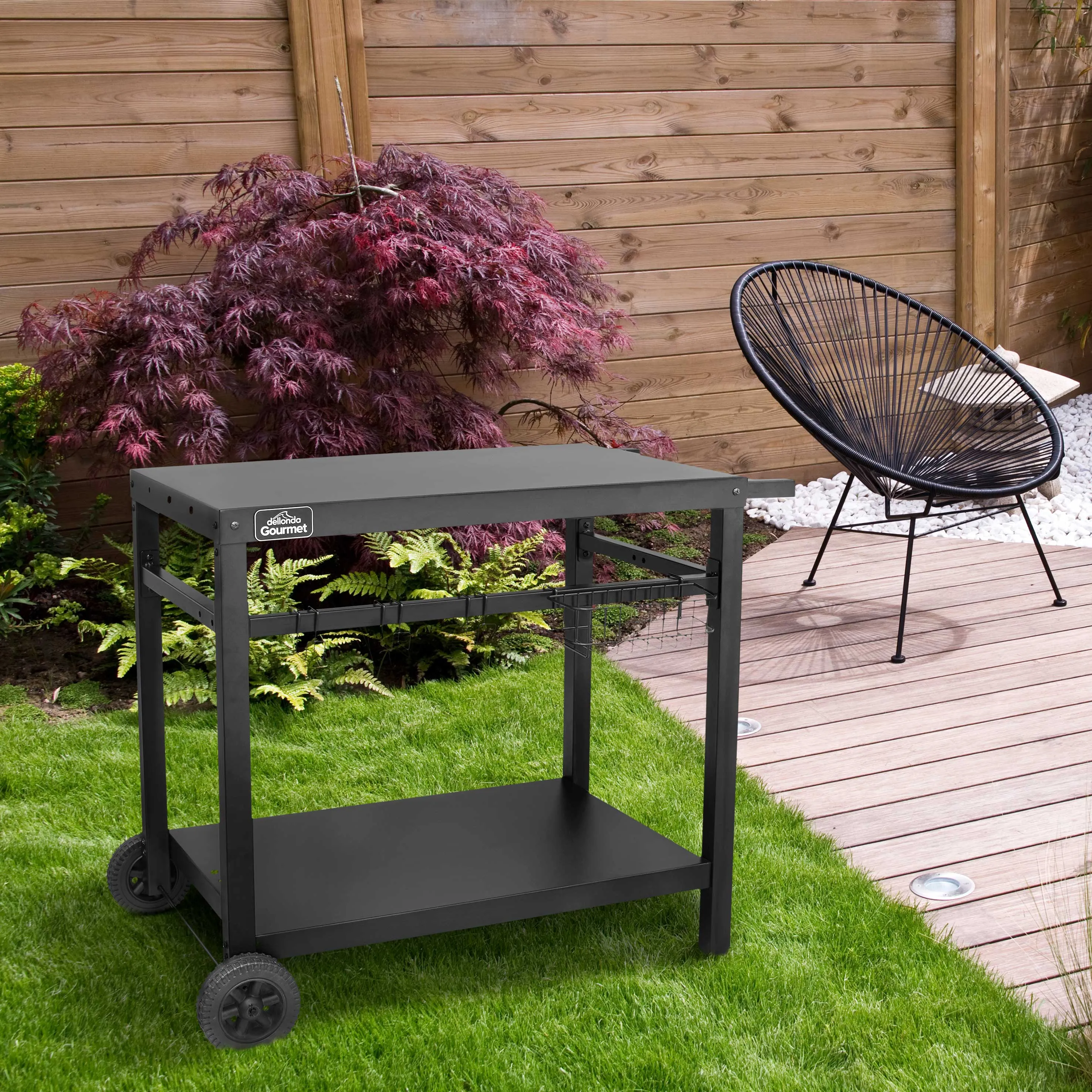 Portable Wood-Fired Stainless Steel Pizza Oven with Cover/Carry Bag and Trolley - DG259