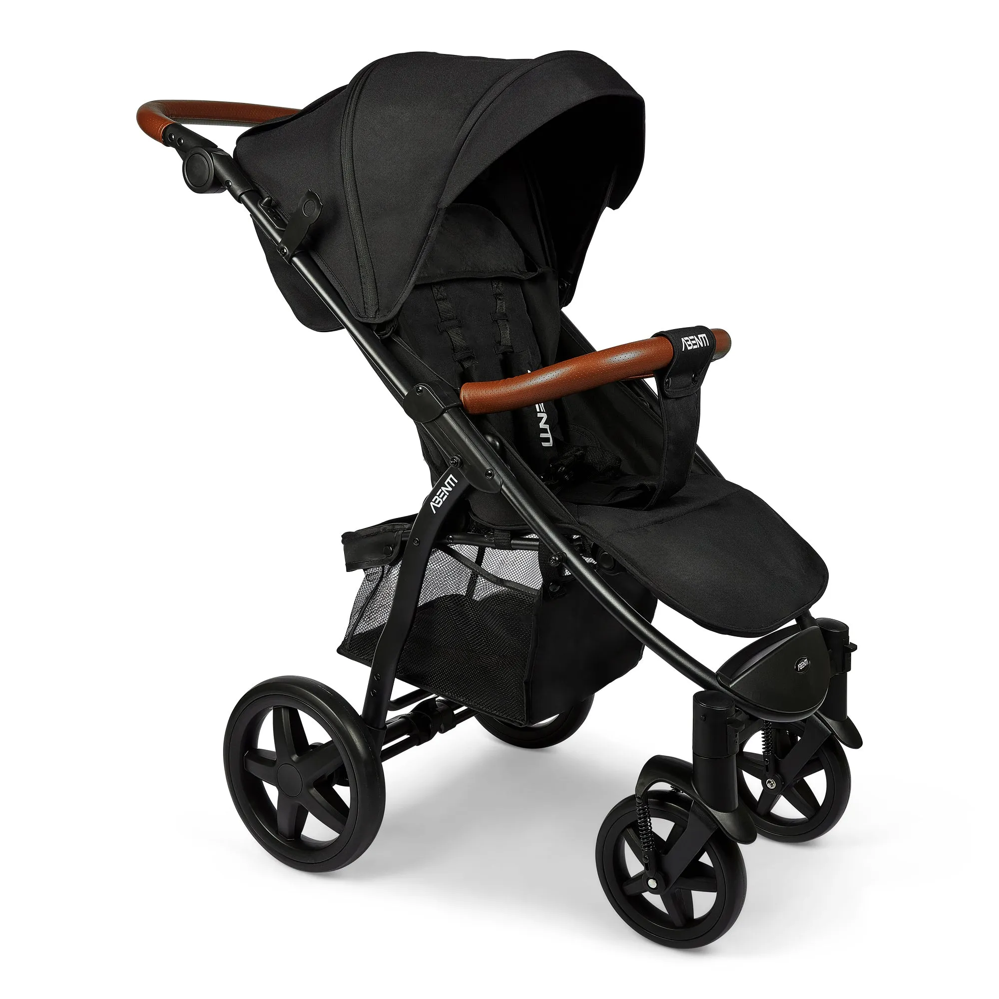 Pushchair Abenti Arezzo Pram Stroller Buggy Footmuff Rain Cover Baby Compact Black