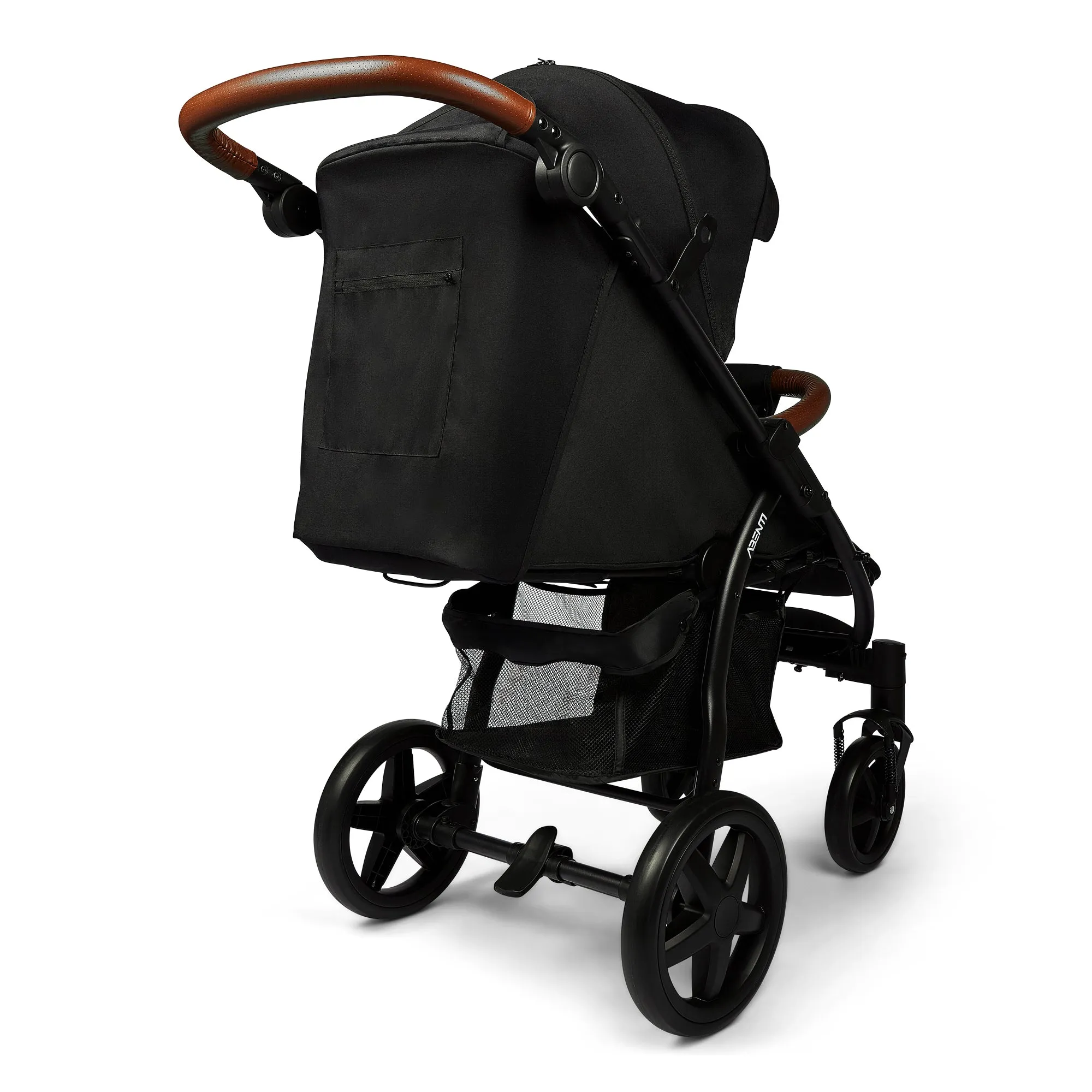 Pushchair Abenti Arezzo Pram Stroller Buggy Footmuff Rain Cover Baby Compact Black