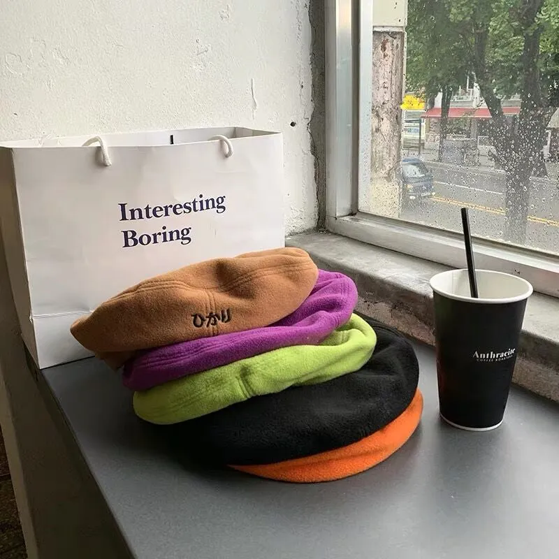 "SOFT FLEECE EMBROIDERY" BERET K110714