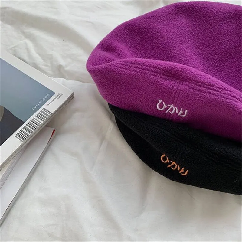 "SOFT FLEECE EMBROIDERY" BERET K110714
