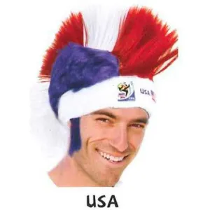 Retro Official Soccer Mohawk Wig
