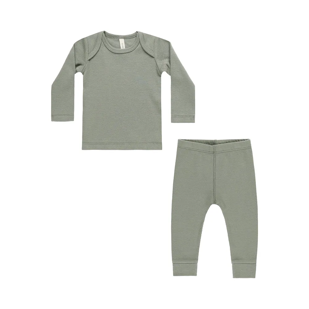 Ribbed Tee   Leggings Set | Basil