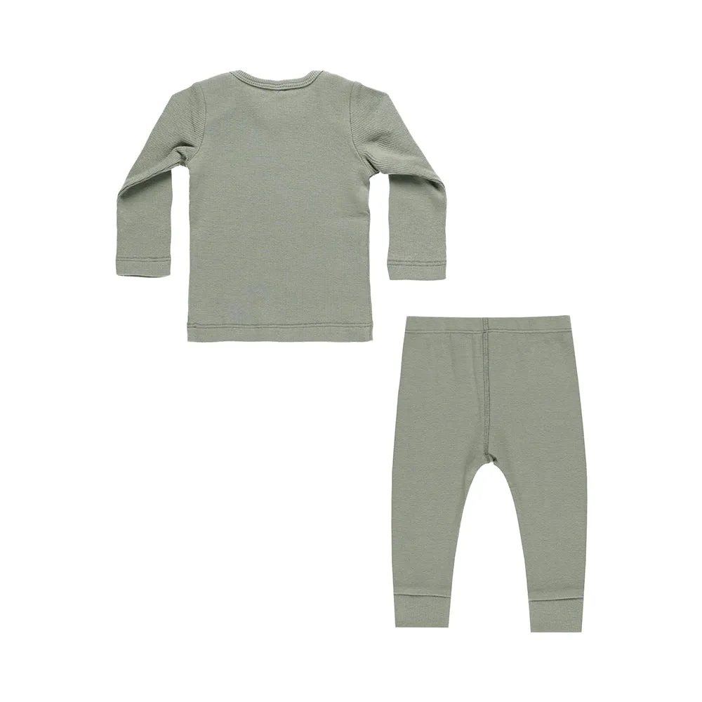 Ribbed Tee   Leggings Set | Basil