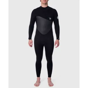 RIP CURL OMEGA 4/3 BACK ZIP BLACK
