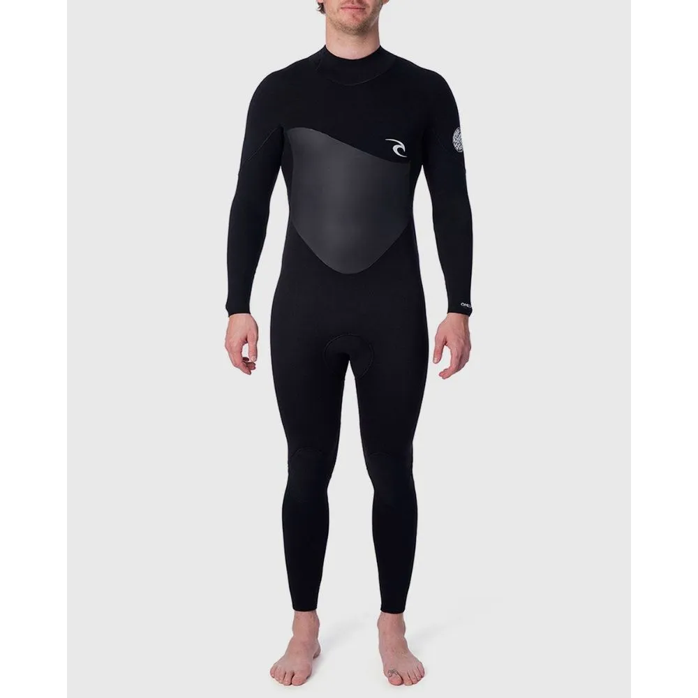 RIP CURL OMEGA 4/3 BACK ZIP BLACK