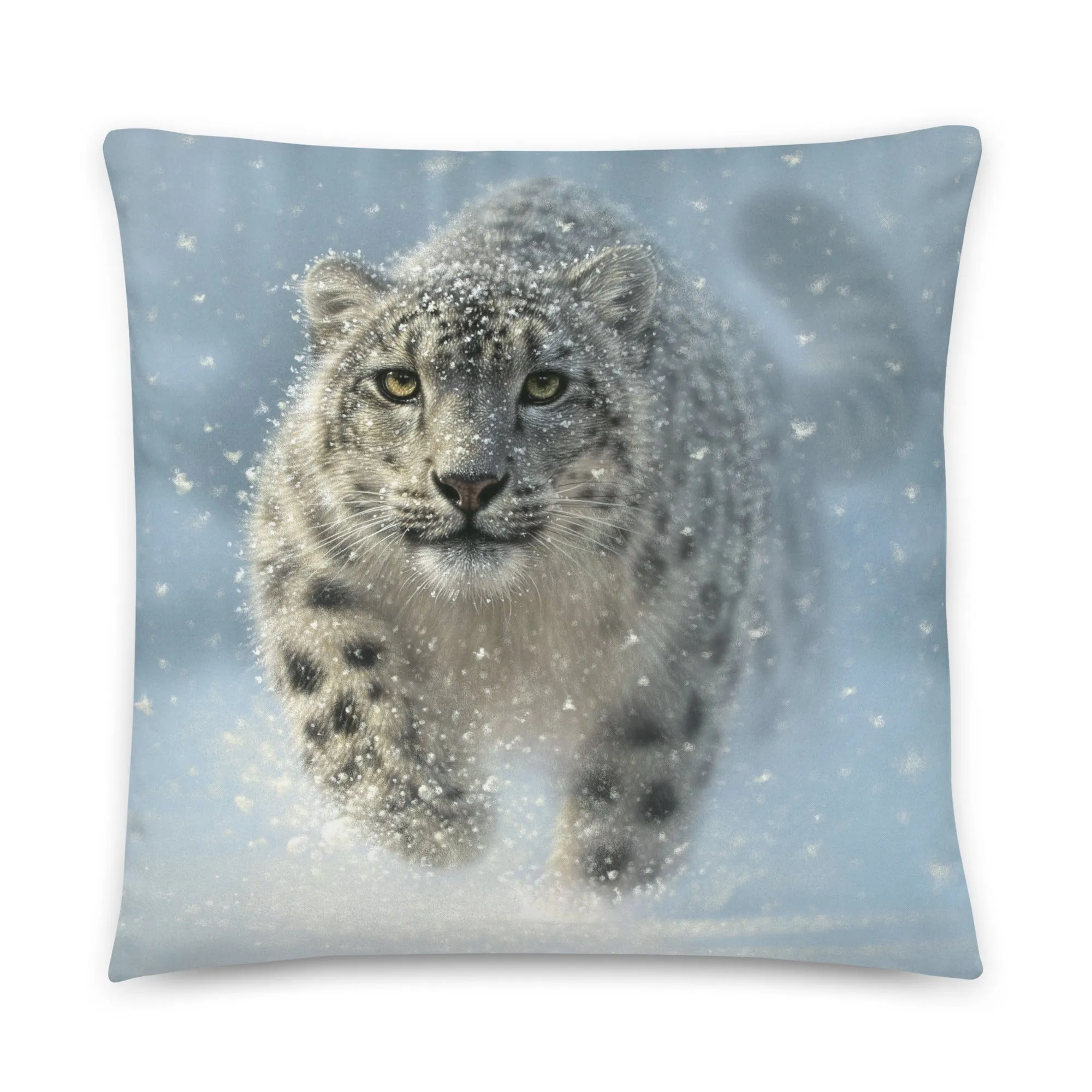 Snow Ghost - Snow Leopard Pillow