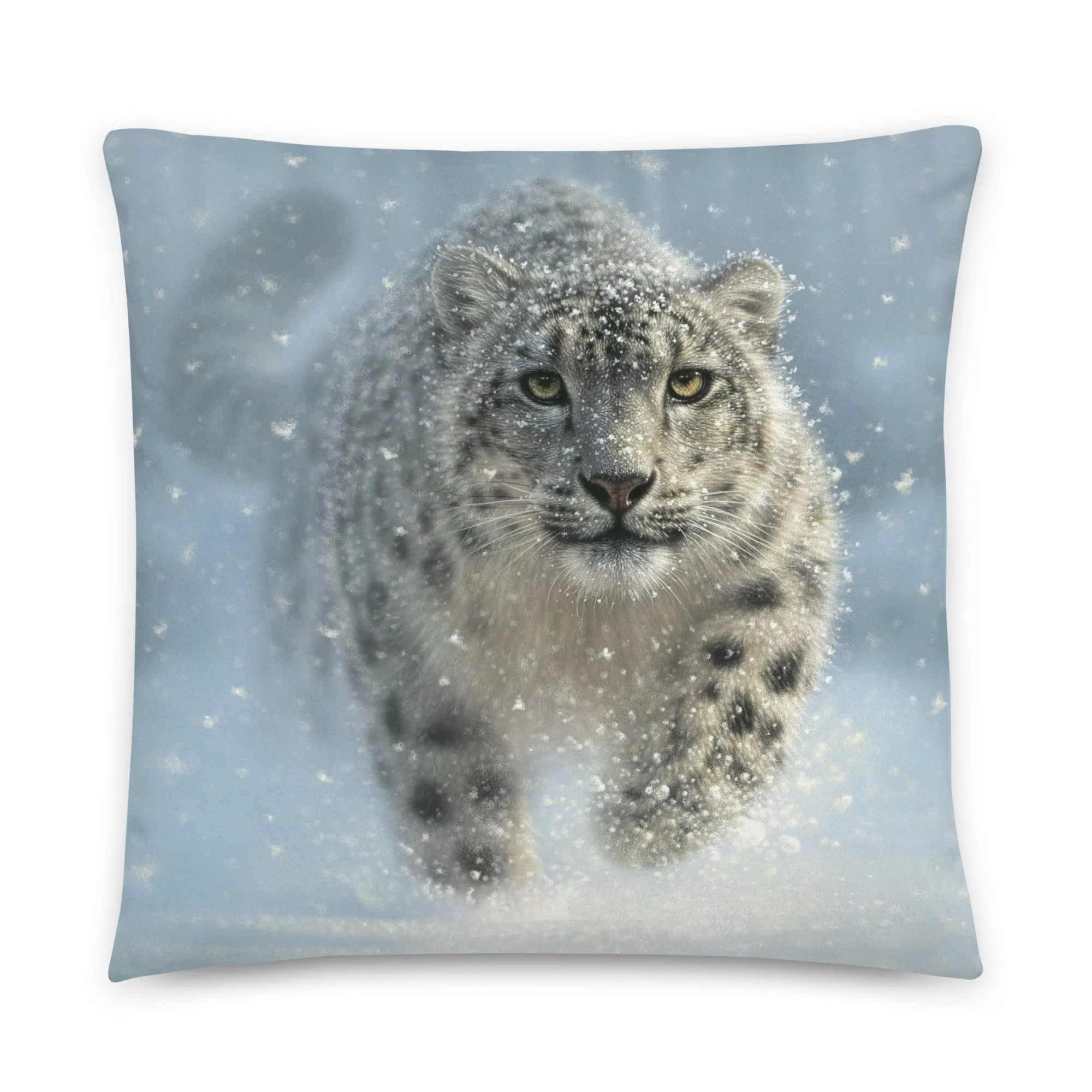 Snow Ghost - Snow Leopard Pillow