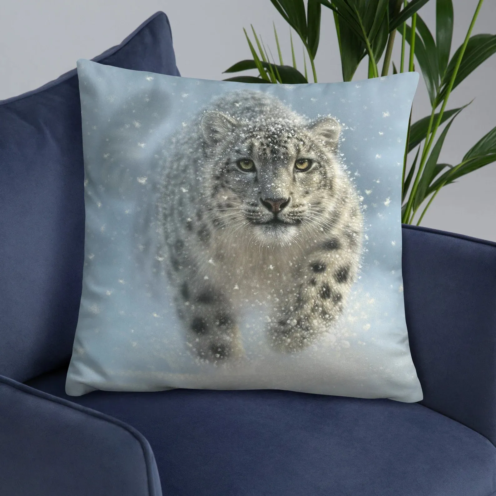 Snow Ghost - Snow Leopard Pillow