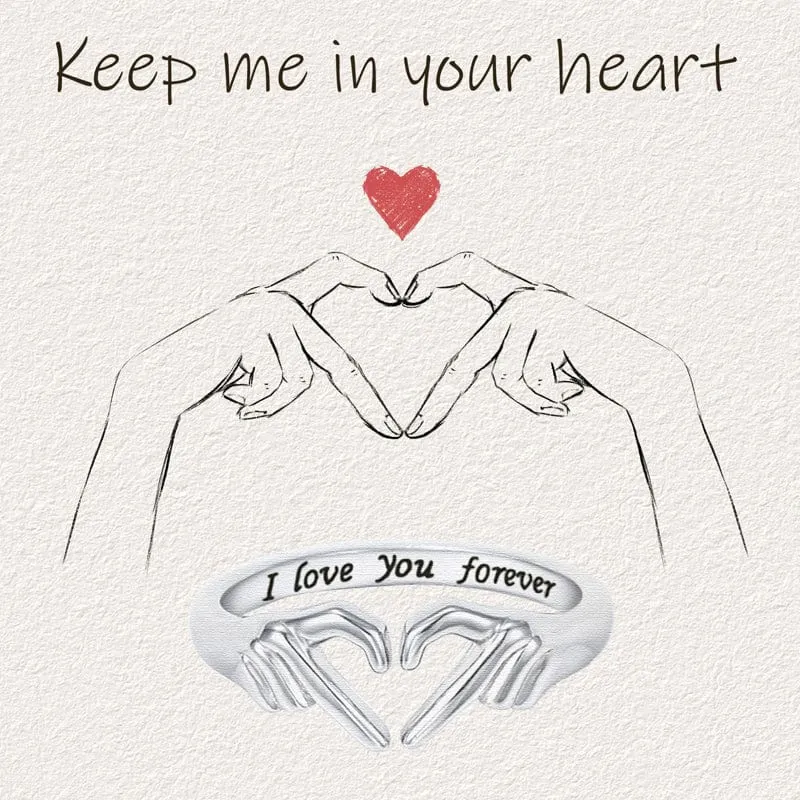 To My Daughter ‘I Love You Forever’ Heart Ring