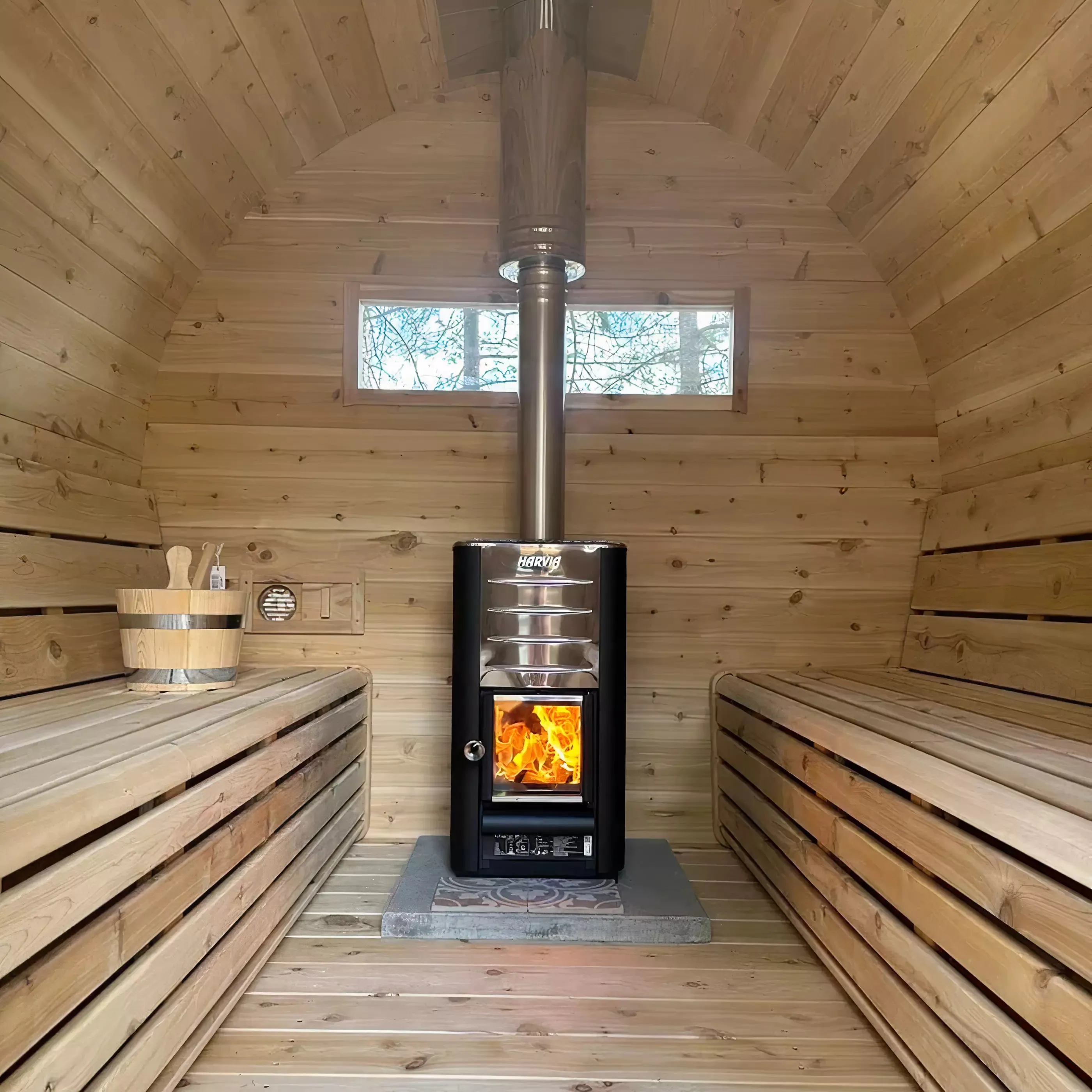 True North 8 Person 9' Long Barrel Sauna