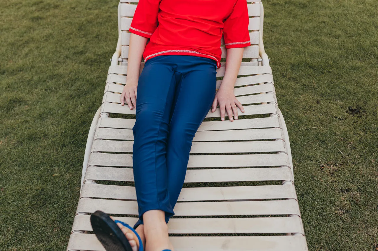 Unisex UPF 50  Swim Leggings | Royal Blue